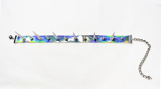 Holo spiky choker