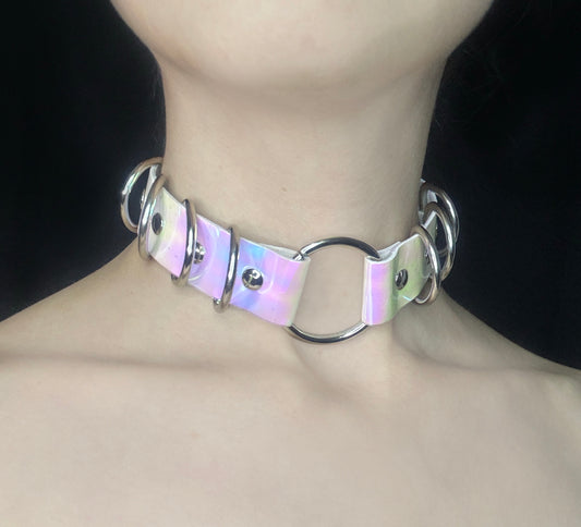Choker de aros iridiscente 🦄✨